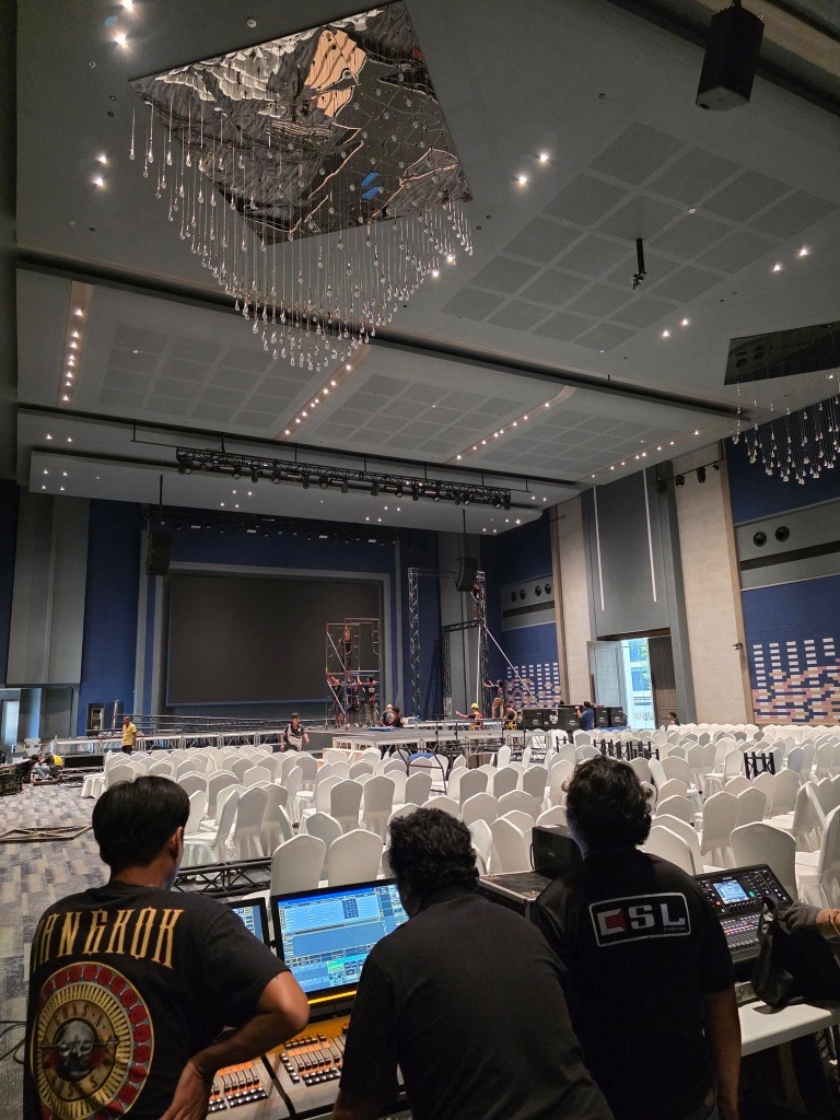 Catwalk production — poolside stage