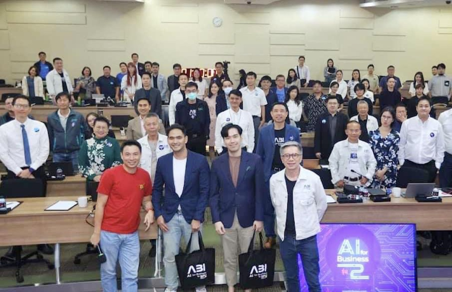 Cohort group photo after an AI for Business workshop