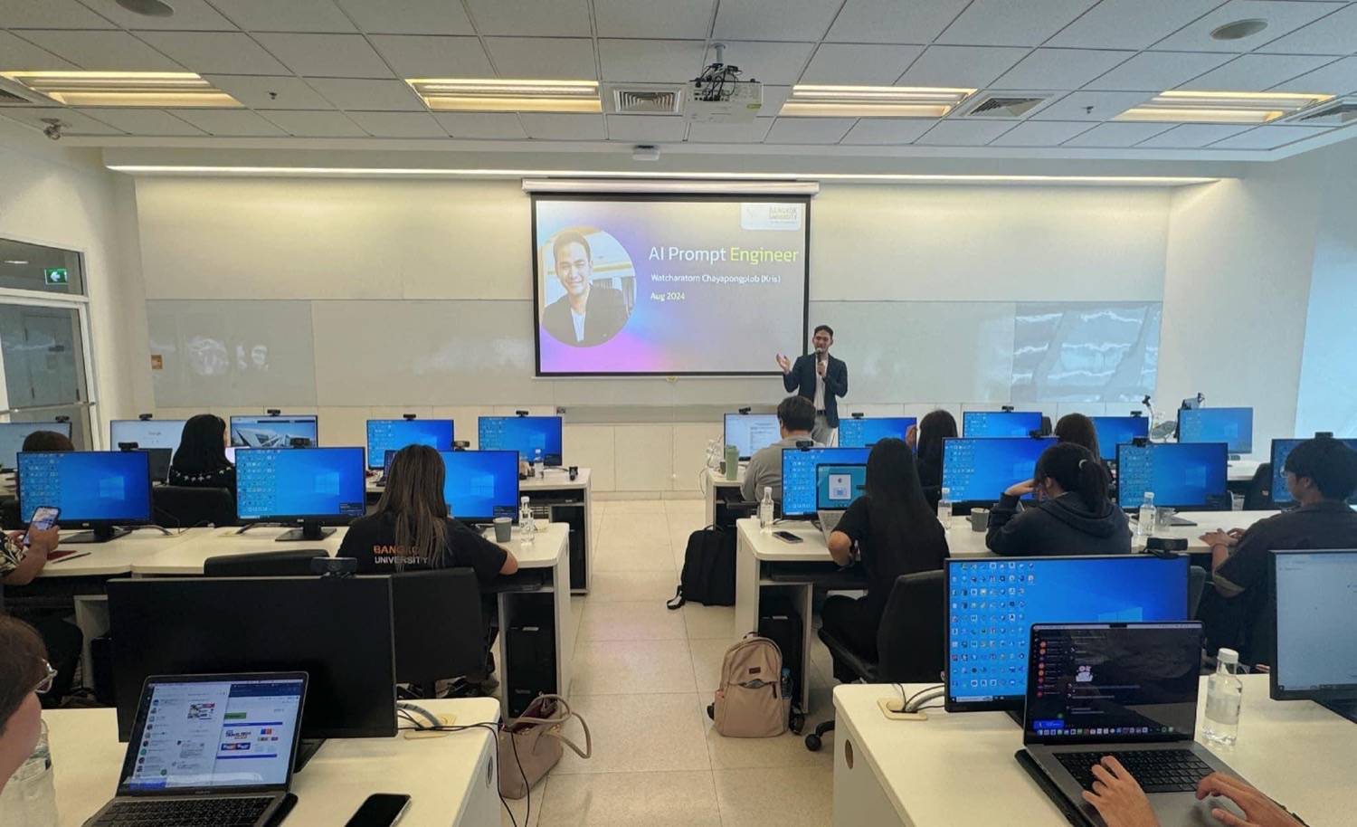 Hands-on AI workshop session run for a university cohort